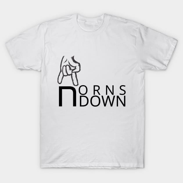 Horns Down T-Shirt by O.M design